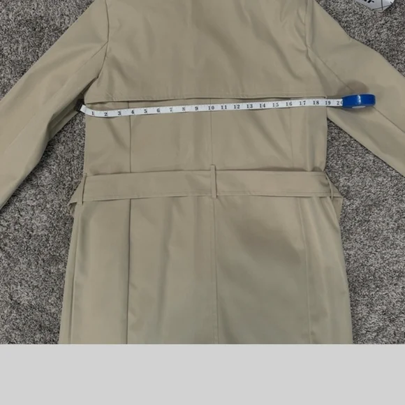 Time and Tru Beige Double-Breasted Trench Coat - Picture 5 of 9